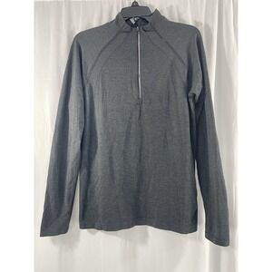 Lululemon Men's Metal Vent Tech 1/2 Zip in Deep Coal/Black Medium